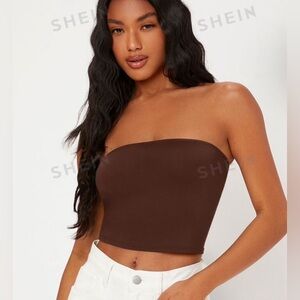 Brown tube top